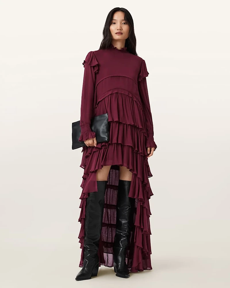 Cavarly Tiered Ruffle Maxi Dress