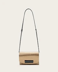 Etta Metallic Leather Clutch Bag