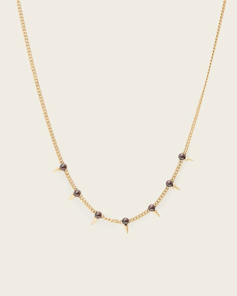 Rue Spiked Pearl Chain Necklace