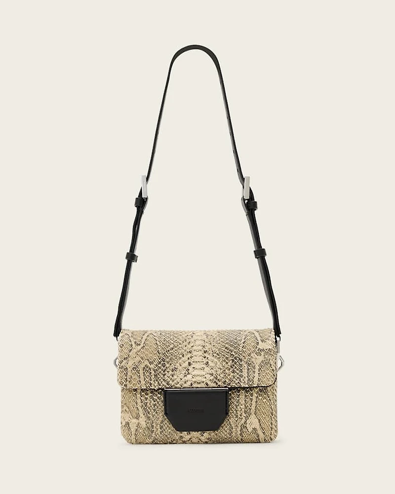 Jupiter Leather Snake Crossbody Bag
