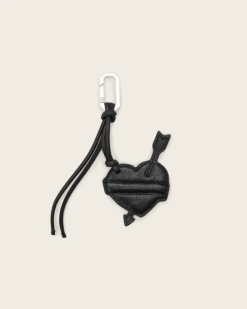 Heart Banner Leather Keyring