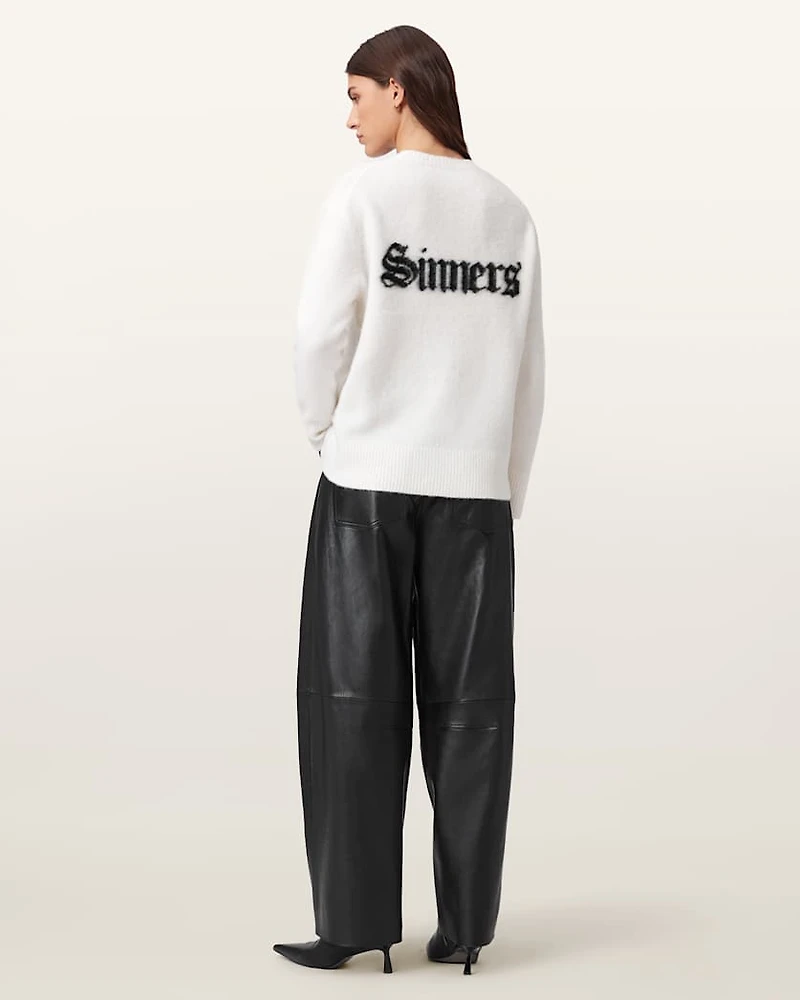 Jett Wide Leg Leather Trousers