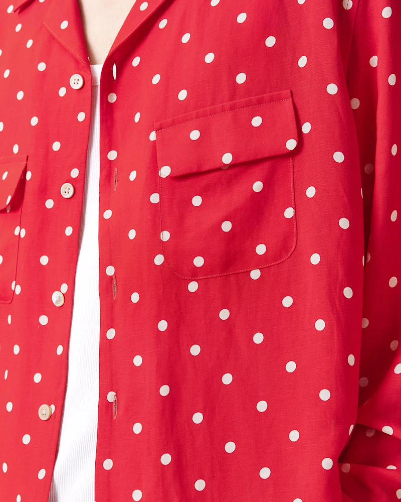 Mini Polkadot Sheer Shirt