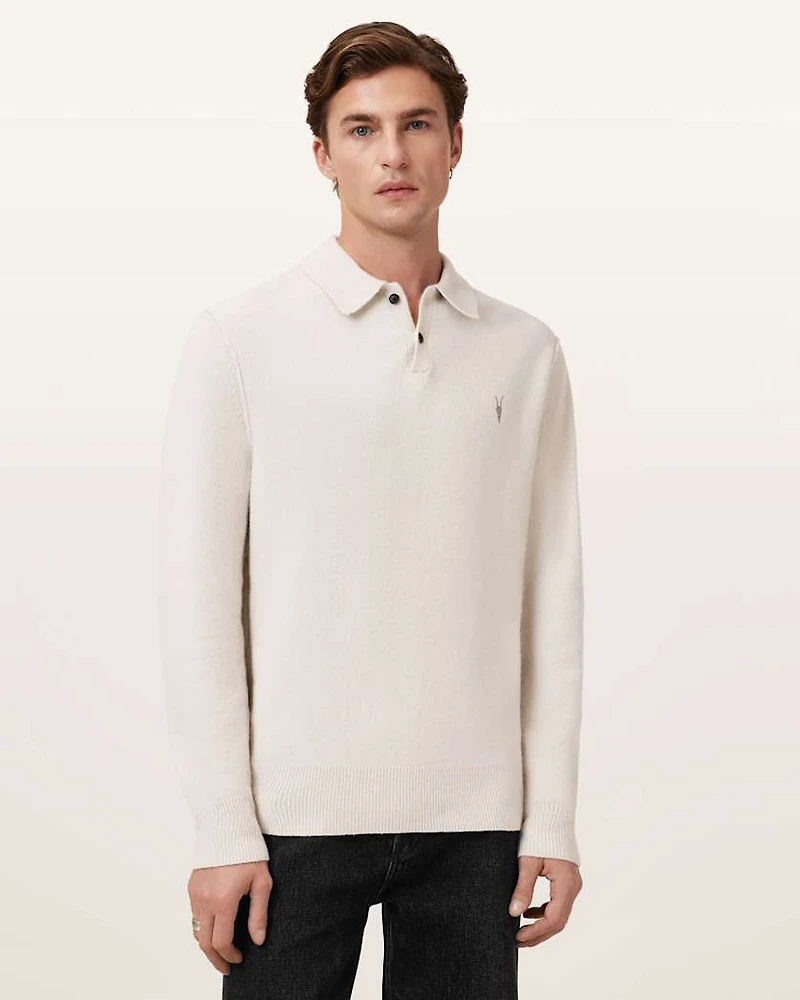 Statten Long Sleeve Ramskull Polo Jumper