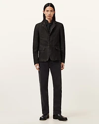 Survey Double Layered Waxed Suede Blazer