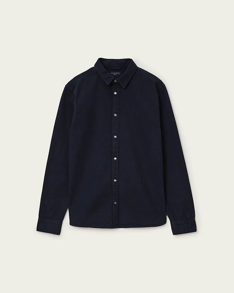 Gleason Press Stud Ramskull Denim Shirt