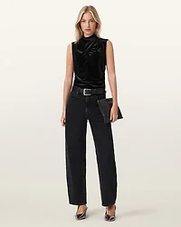Tia Velvet Sleeveless Top