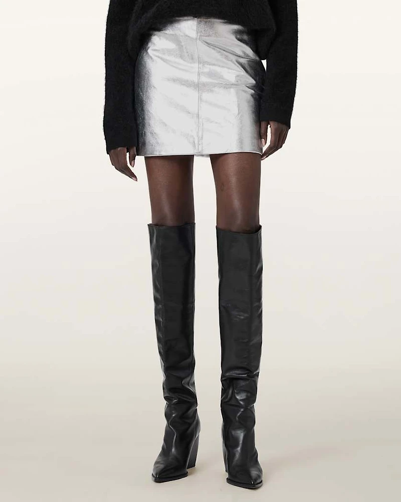 Renai Leather Mini Skirt