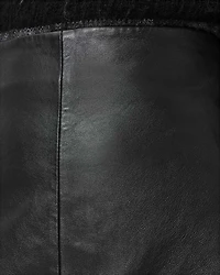 Renai Slim Fit Leather Mini Skirt