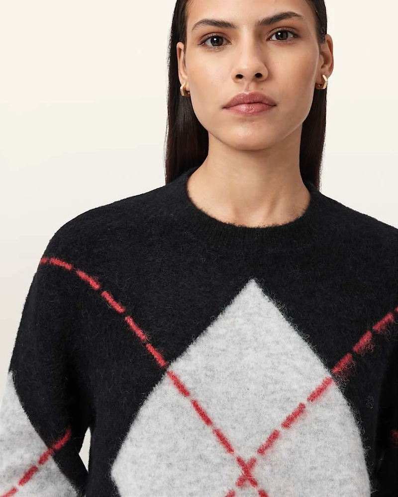 Lou Argyle Wool Jumper