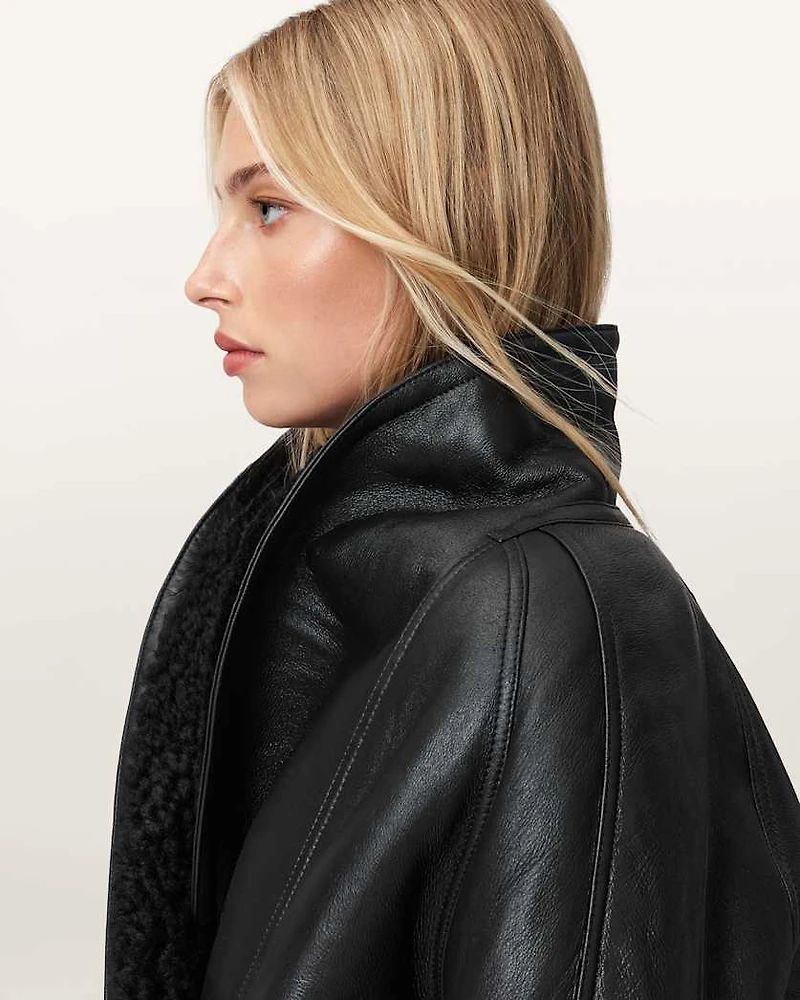 Charlton Double Breasted Shearling Jacket