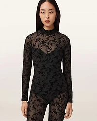Rylee Flock Lace Catsuit