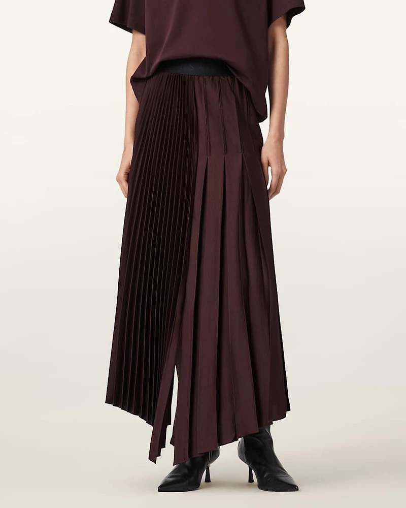 Jax Pleated Midi Skirt