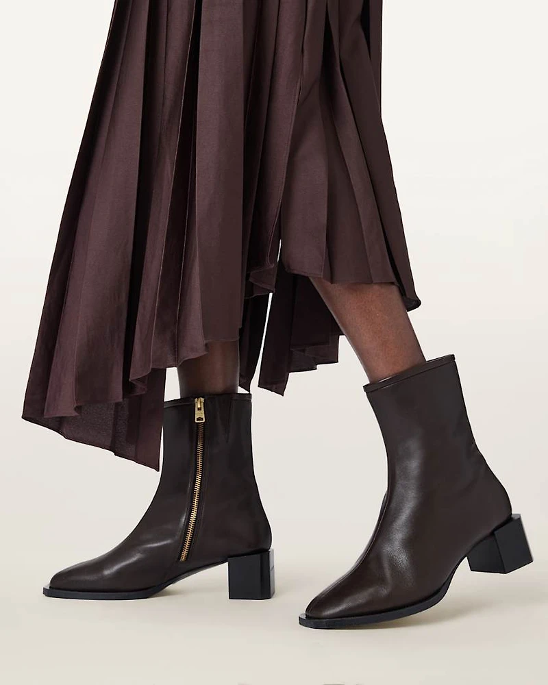 Avril Leather Ankle Boots