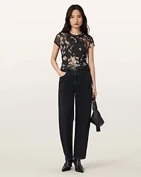 Ellie Mesh Floral Print T-Shirt