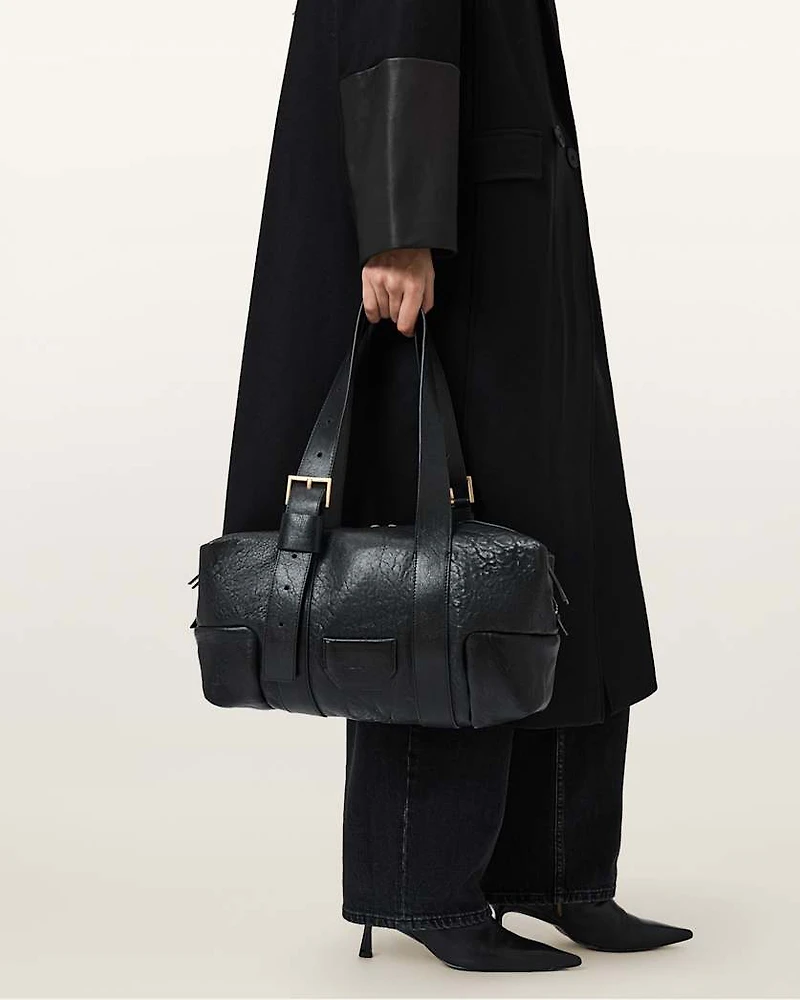 Ares Grain Leather Shoulder Bag