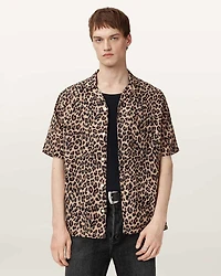 Leopardone Linen Blend Shirt