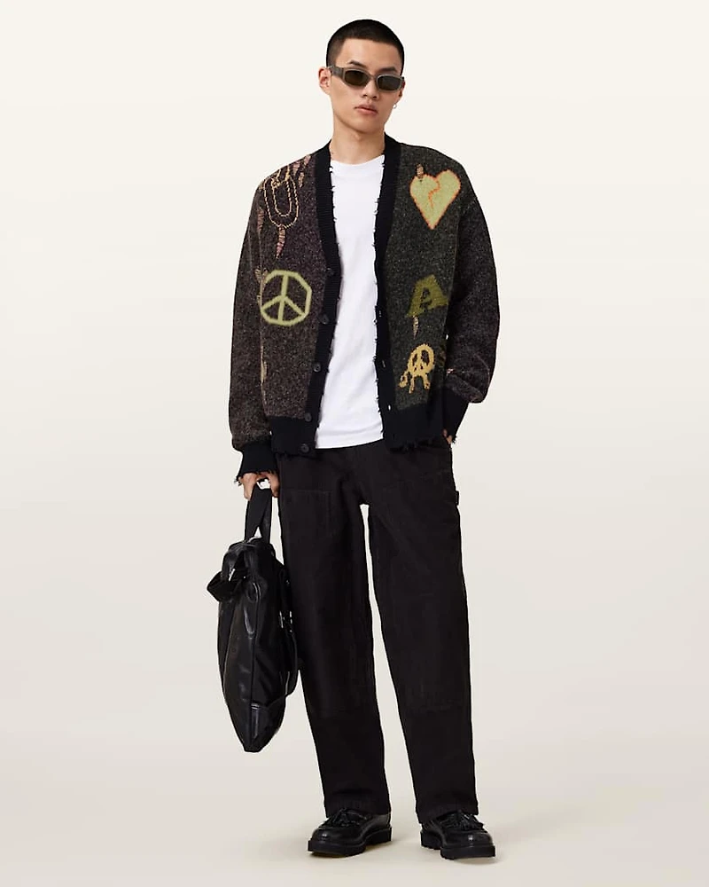 Emotive Oversized Jacquard Cardigan