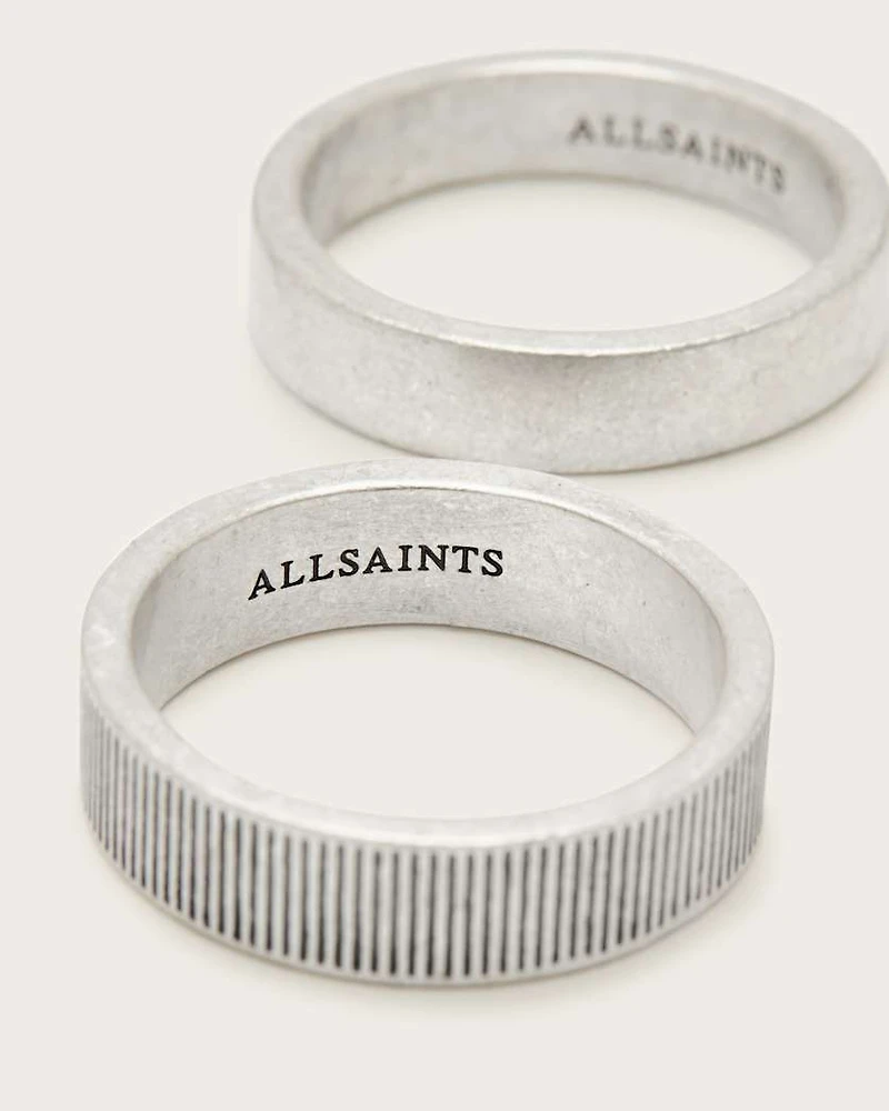 Eason Textured Sterling Silver Ring Set