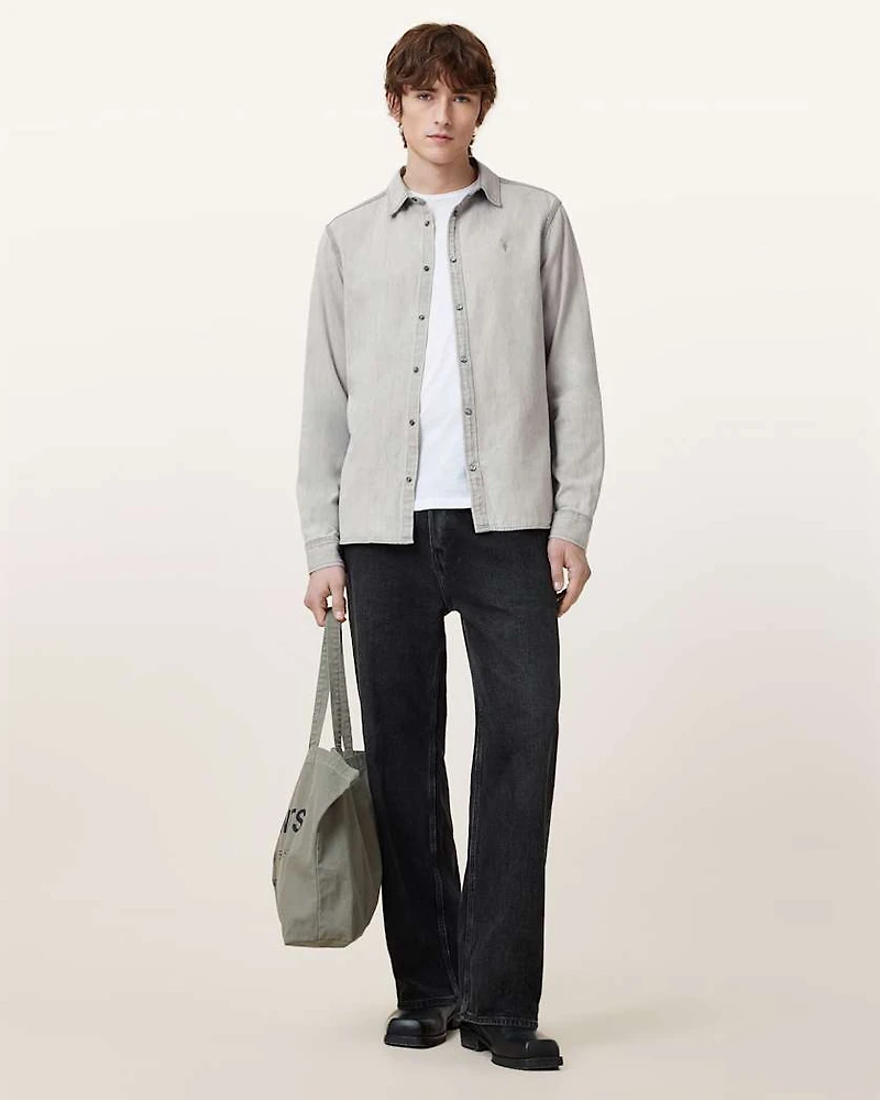 Gleason Press Stud Ramskull Denim Shirt
