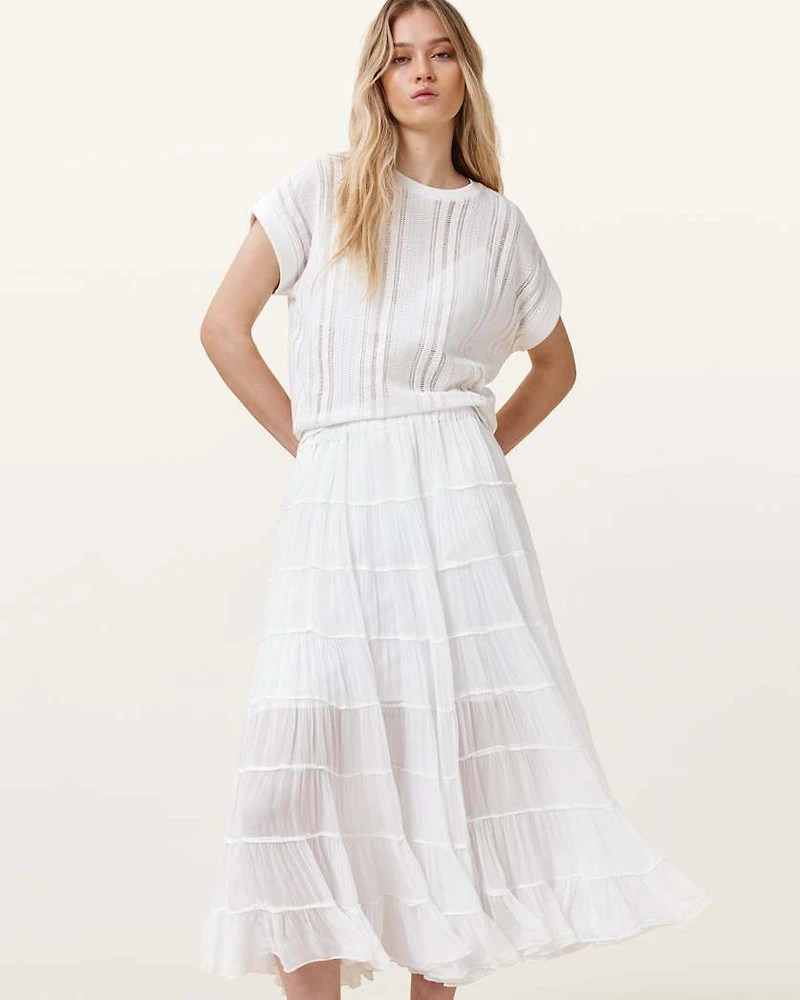 Eva Tiered Midi Skirt