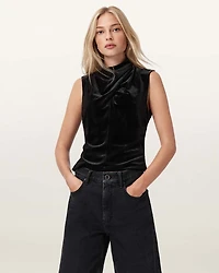 Tia Velvet Sleeveless Top