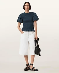 Dael Smocked Slim Top