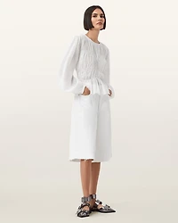 Melani Round Neck Gathered Top