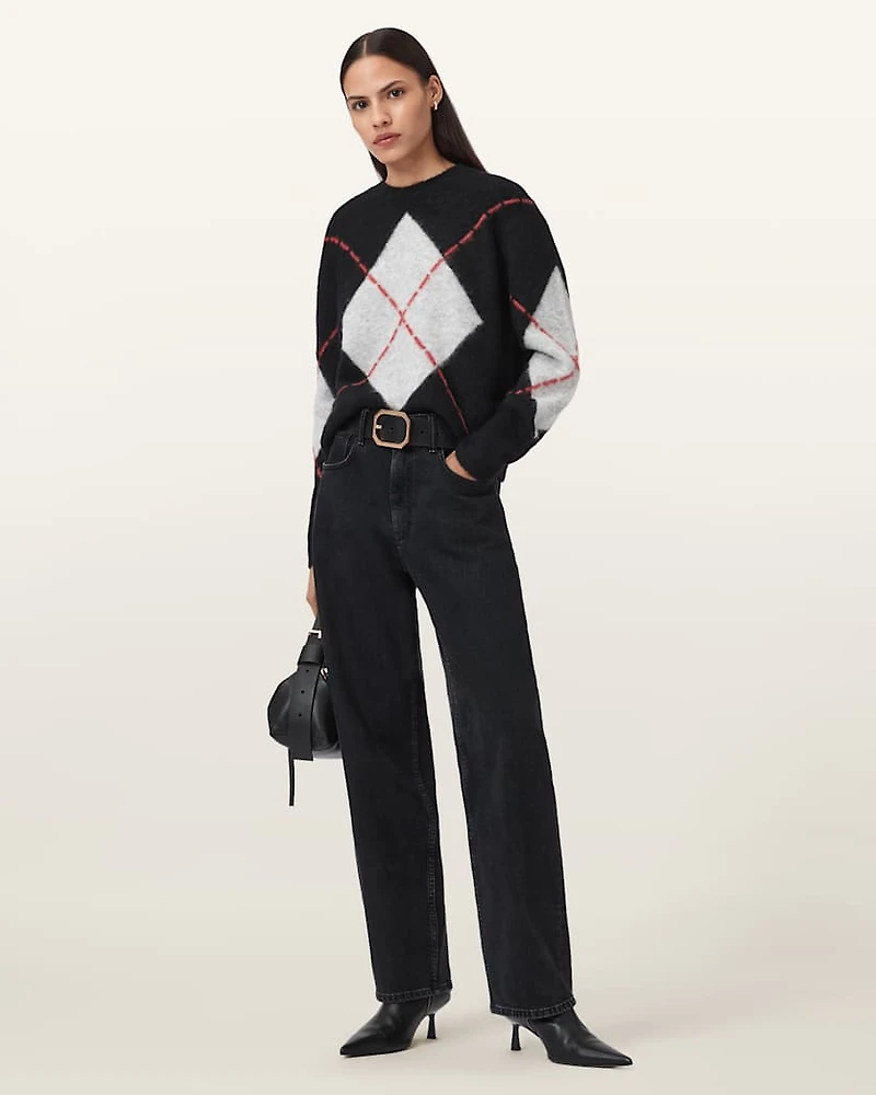 Lou Argyle Wool Jumper