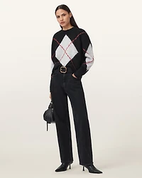 Lou Argyle Wool Jumper