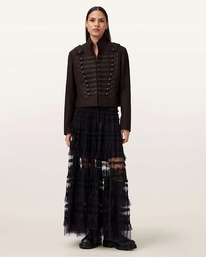 Rummy Cropped Wool Blend Jacket