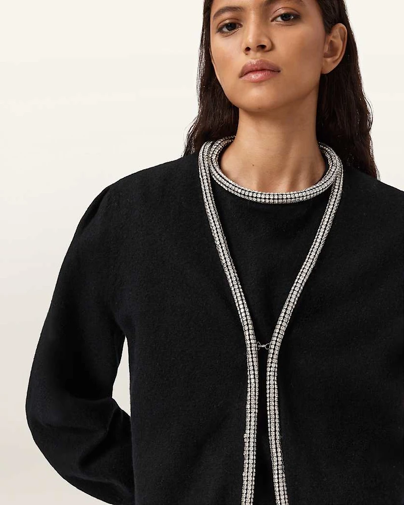 Odell Embellished Wool Cardigan
