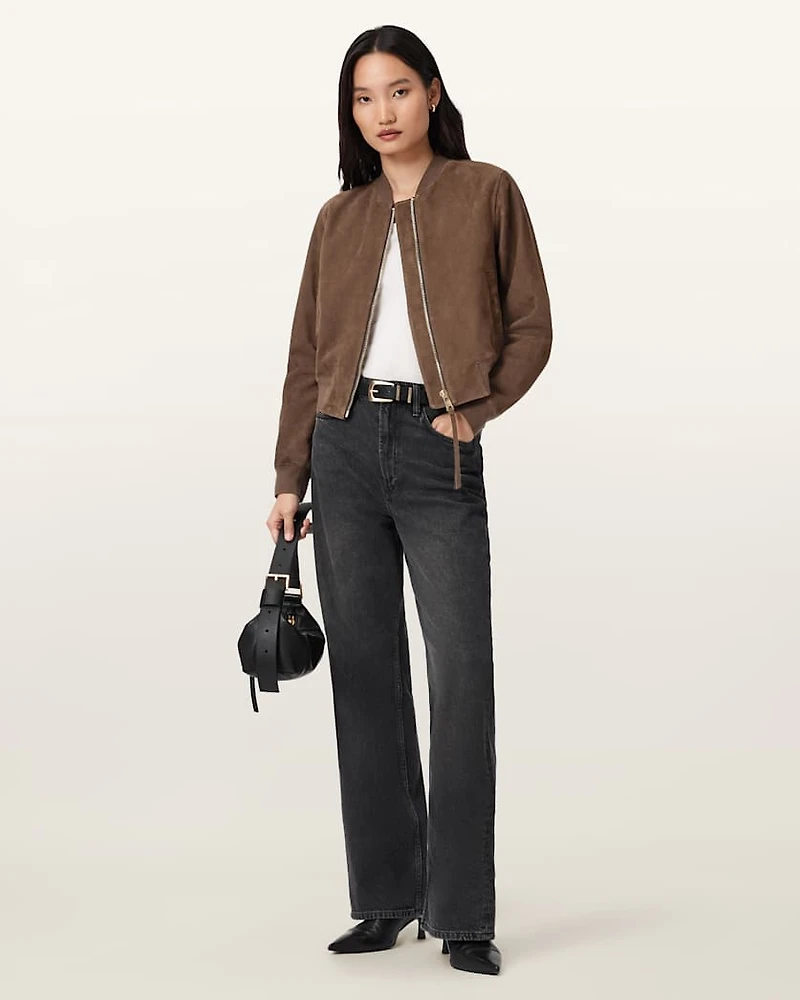 Orten Suede Bomber Jacket