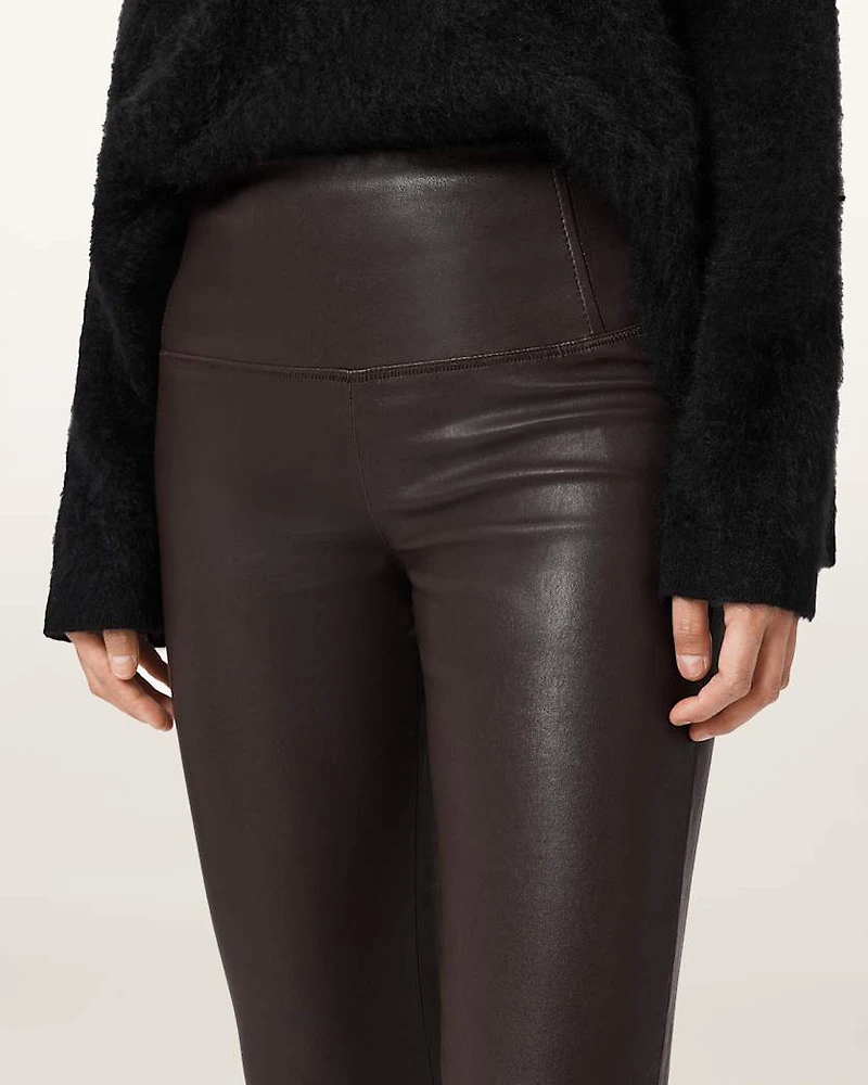 Cora Leather Stretch Leggings