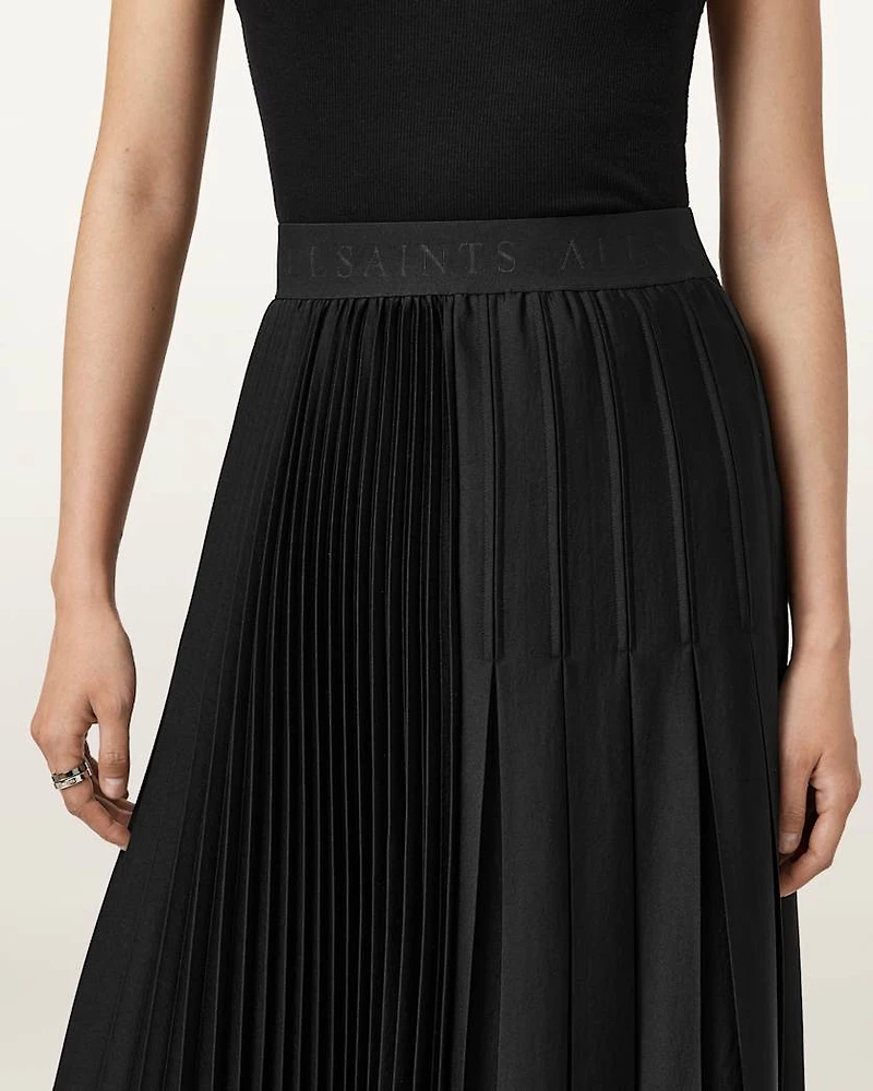 Jax Pleated Midi Skirt