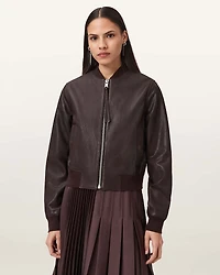 Orten Leather Bomber Jacket