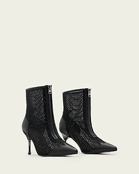 Natasha Mesh Leather Boots