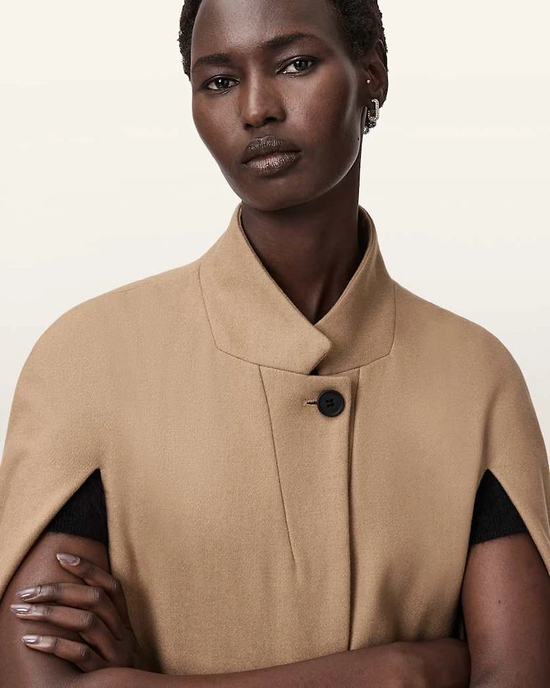 Lunis Wool Cape Coat