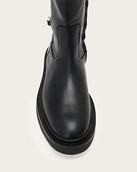 Escher Chain Leather Rider Boots