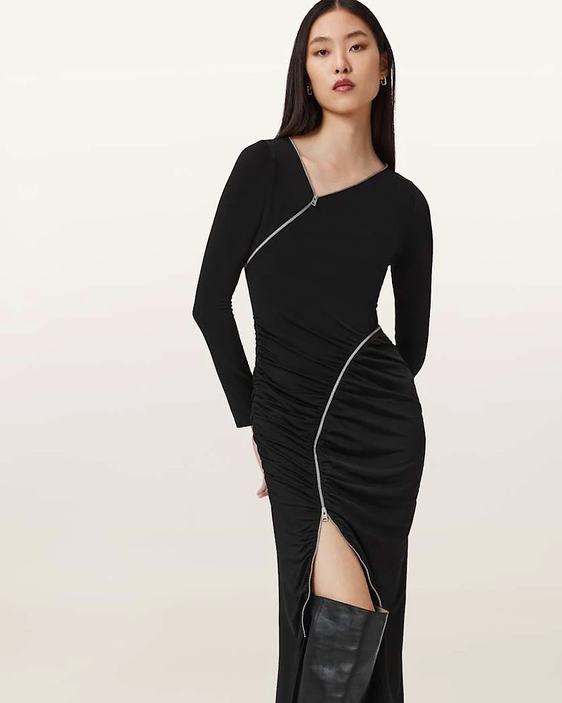 Elsie Zipper Maxi Dress