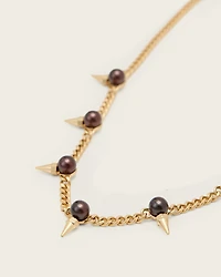 Rue Spiked Pearl Chain Necklace