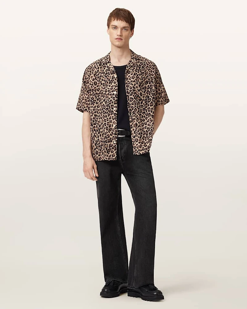 Leopardone Linen Blend Shirt