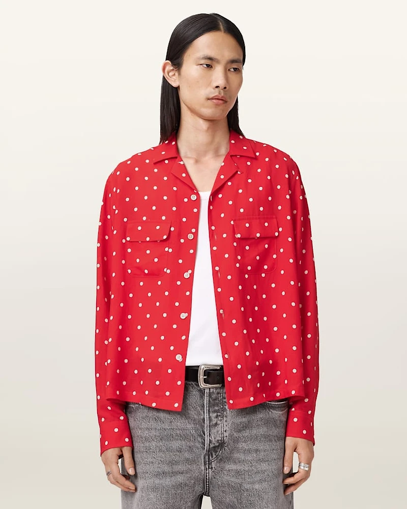 Mini Polkadot Sheer Shirt