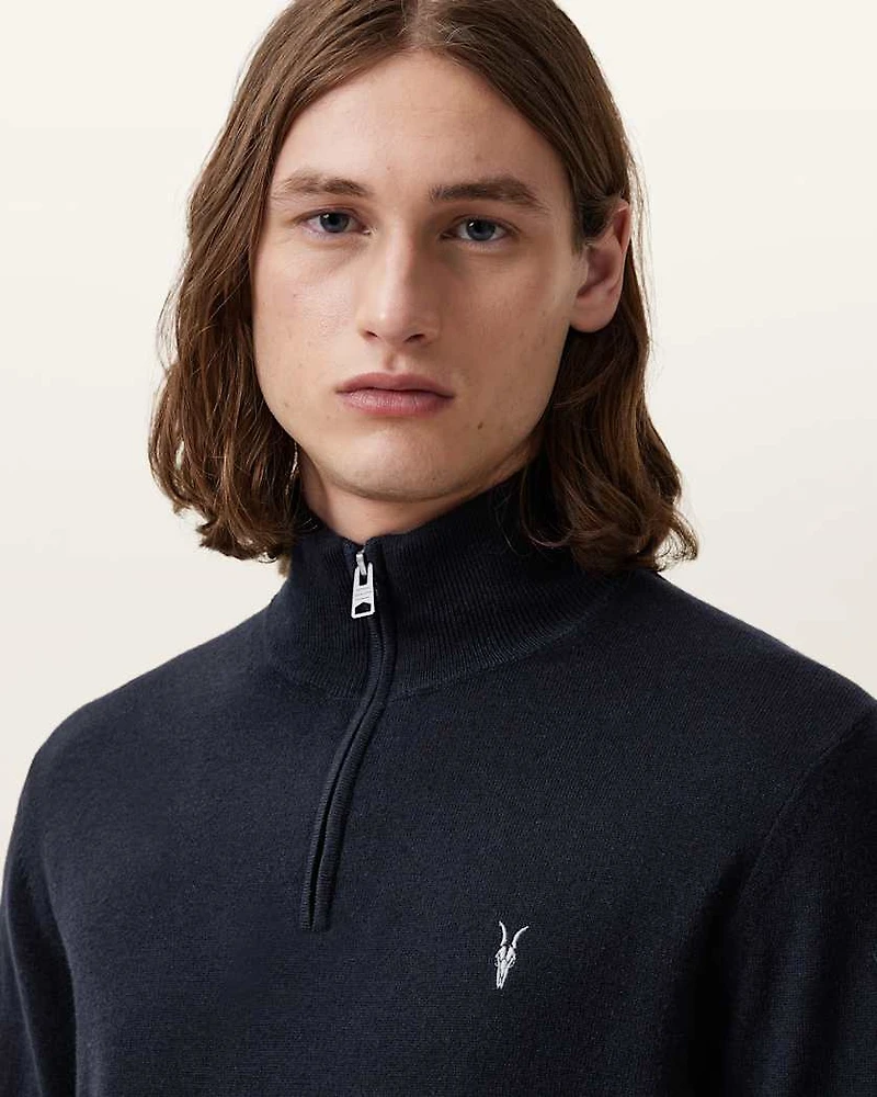 Kilburn Zip Funnel Neck Ramskull Jumper
