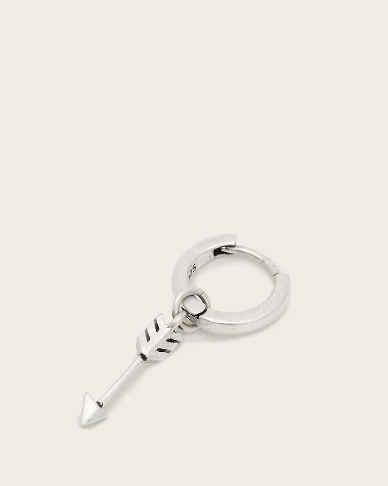 Arrow Sterling Silver Hoop Earring