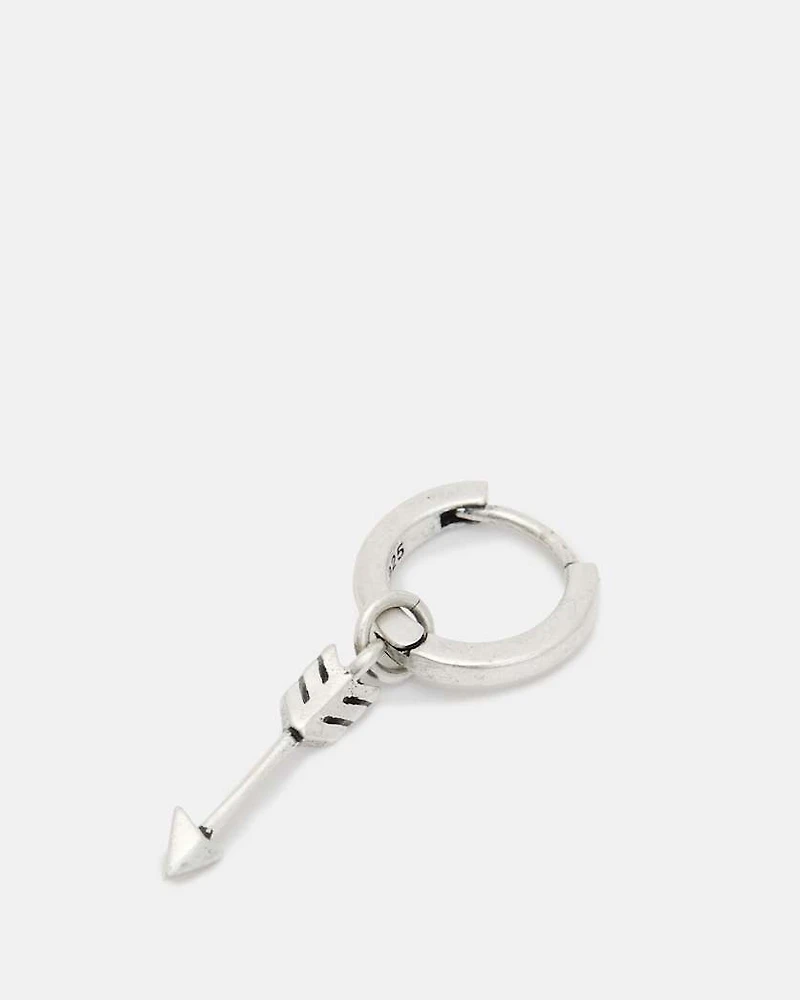 Arrow Sterling Silver Hoop Earring