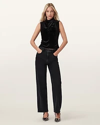Tia Velvet Sleeveless Top
