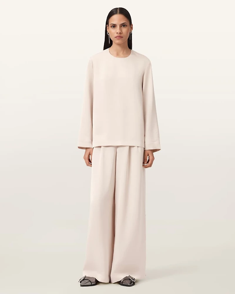 Leanne Satin Relaxed Top