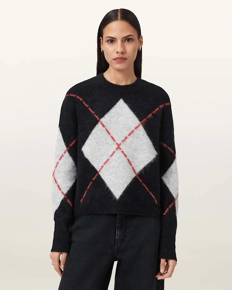 Lou Argyle Wool Jumper
