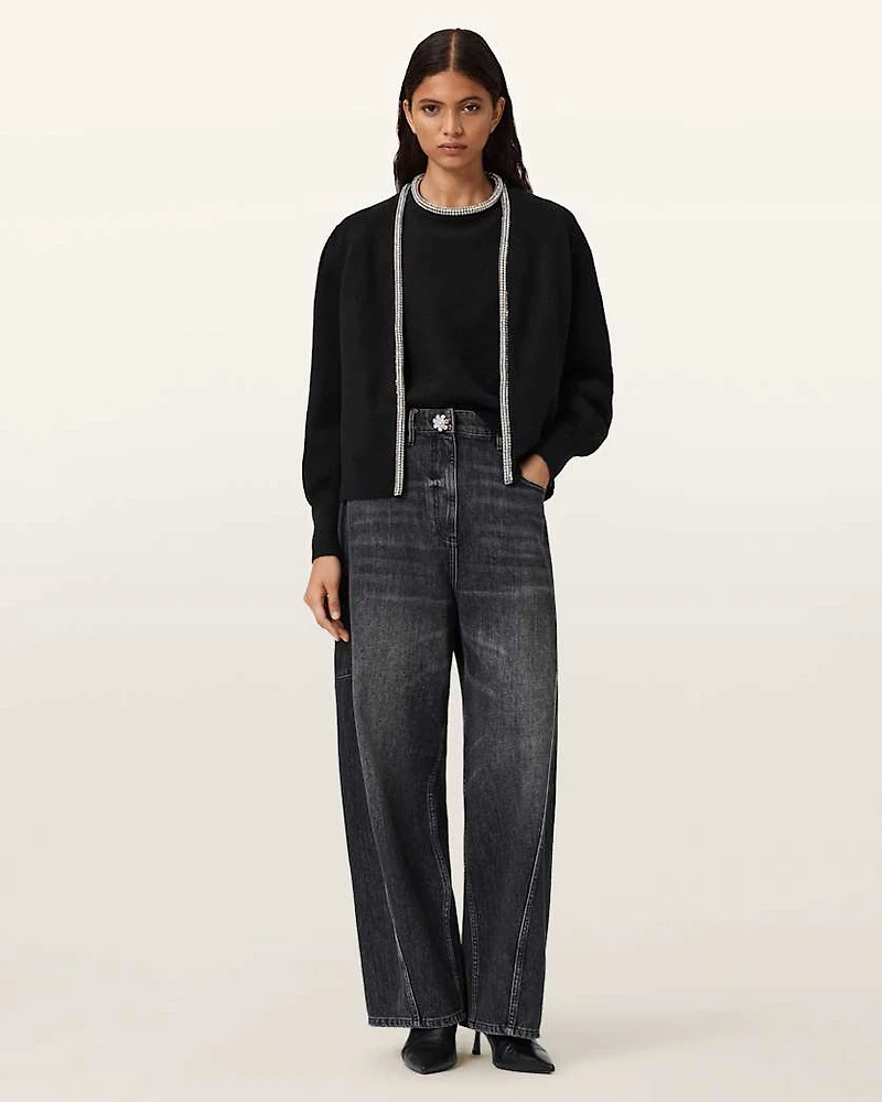 Odell Embellished Wool Cardigan
